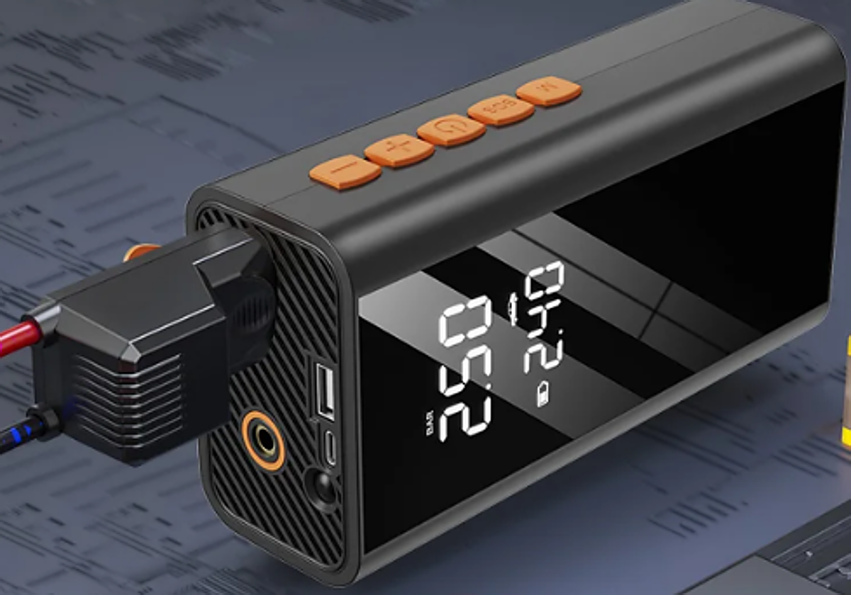 Arrancador y compresor pirtátil