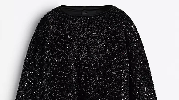 Sudadera terciopelo lentejuelas