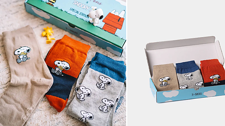 Pack de 3 calcetines unisex de Snoopy