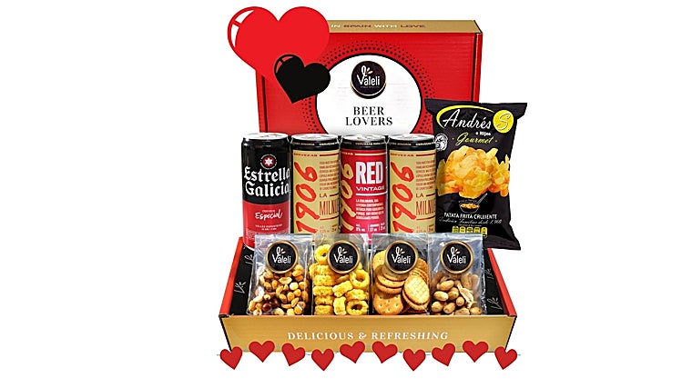 Cesta de cervezas gourmet