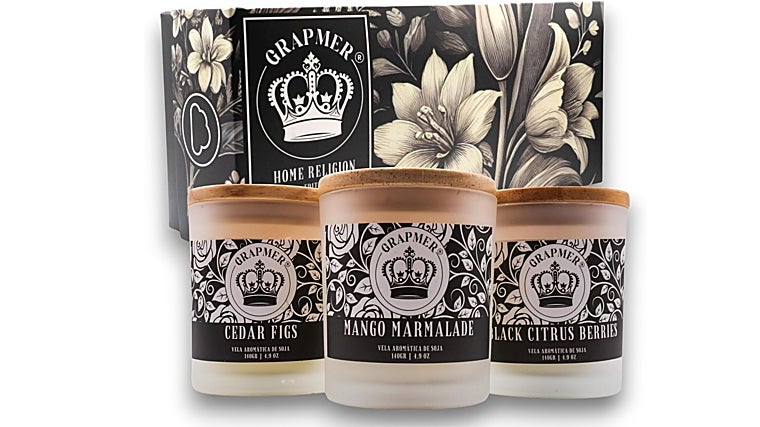 Set de tres velas aromáticas