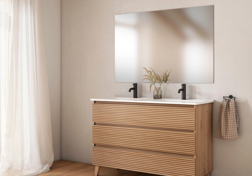 Ahorra 200€ en este mueble de baño y espejo de Leroy Merlin con la promoción activa, ¡no te la pierdas!