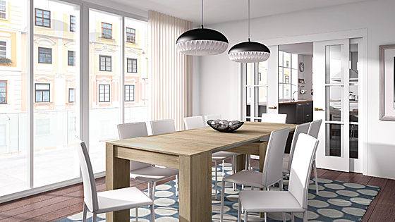 Esta mesa de comedor extensible de Leroy Merlin está ahora rebajada más de un 40%, no te la pierdas