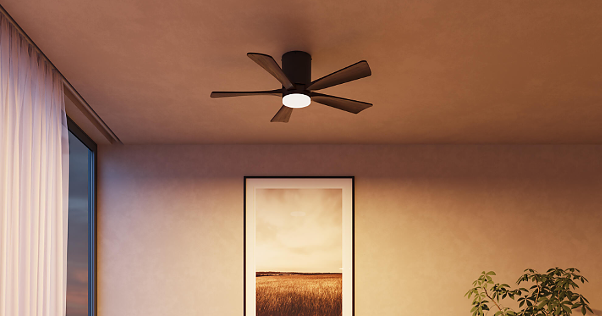 Ofertas Leroy Merlin: prepárate para el verano con este moderno ventilador de techo con luz LED, ahora a menos de la mitad de precio