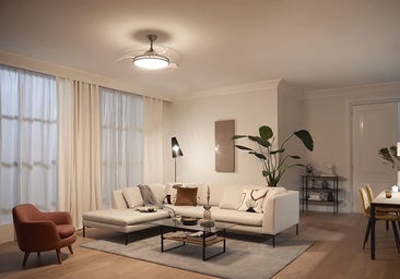 Tres ventiladores de techo con motor DC y LED: silenciosos y sin ocupar suelo