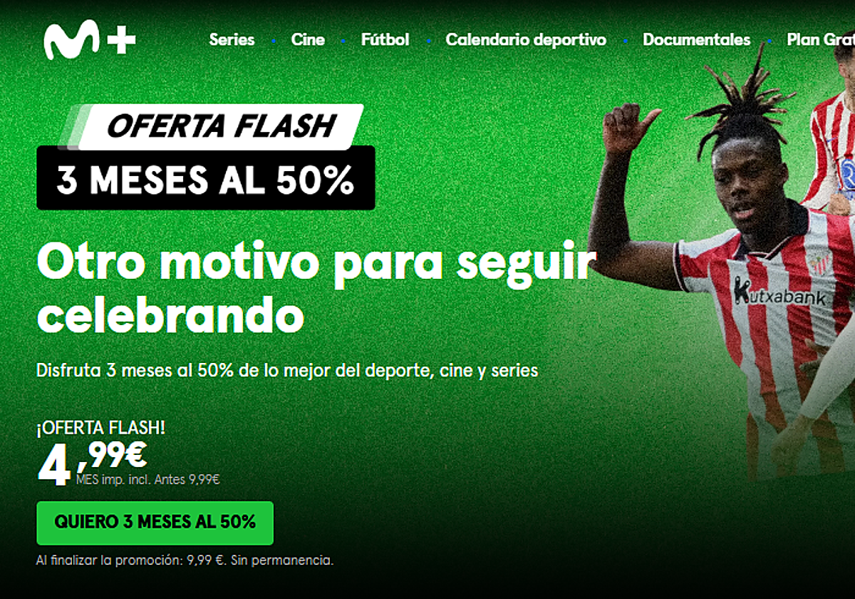 Movistar Plus tiene un 50% de descuento durante tres meses: así puedes conseguir la oferta
