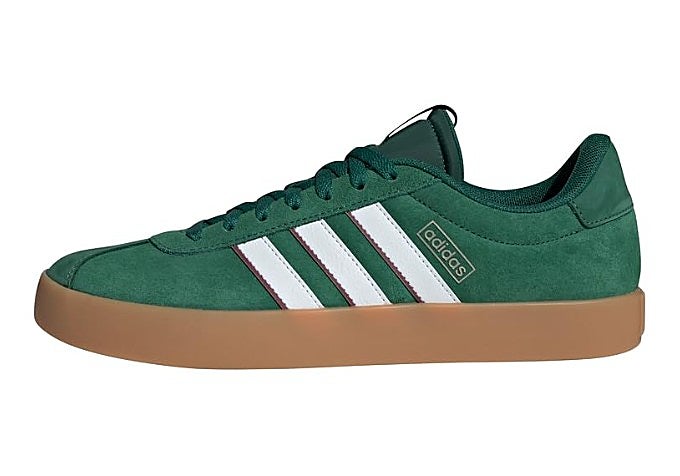 apatillas adidas VL Court 3.0 en verde oscuro con suela color caramelo