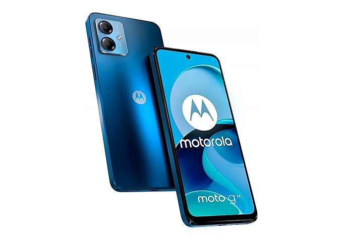 otorola Moto G14 en color violeta