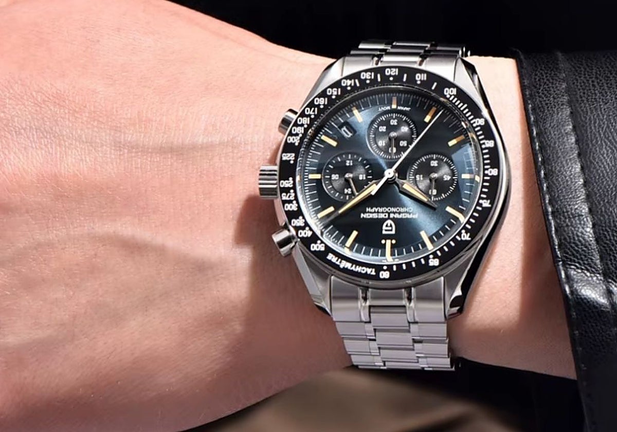 Parece un Rolex por el bisel cerámico, pero es un PAGANI DESIGN con zafiro y cronógrafo VK63