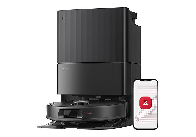 obot aspirador roborock Qrevo S5V con su estación de autovaciado