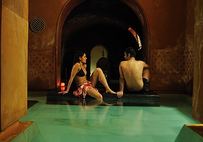 ala de baños árabes del Hammam Al Ándalus de Madrid