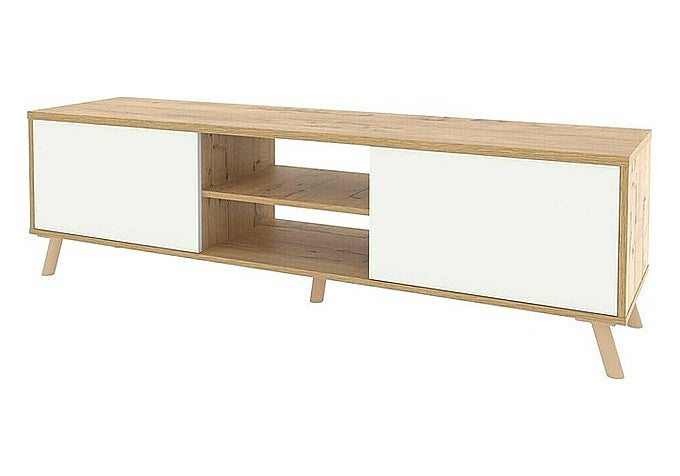 ueble para TV Muebles Pitarch Oslo en roble y blanco