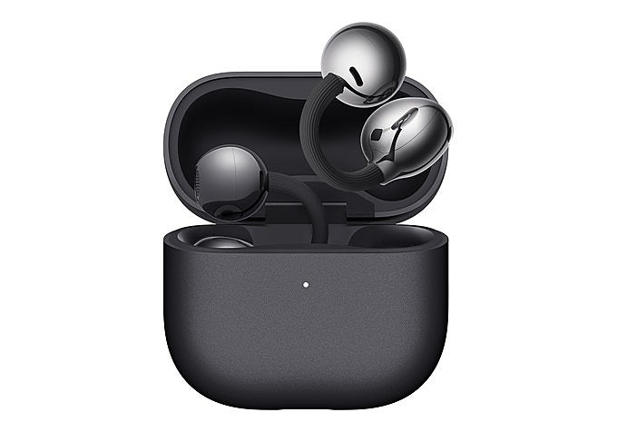 uriculares de clip Huawei FreeClip 2 en negro junto a su estuche