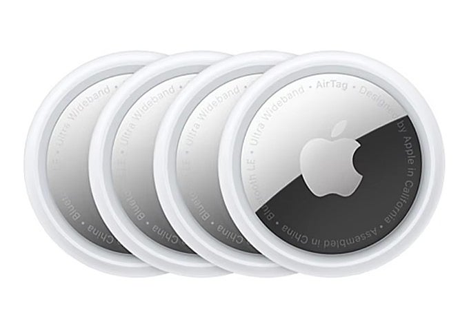 ack de cuatro Apple AirTag en color blanco