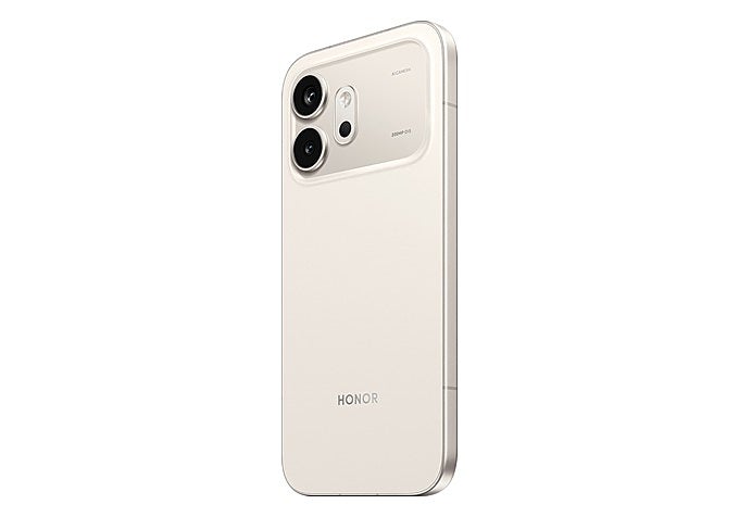 ONOR 600 5G en color blanco, visto por la parte trasera