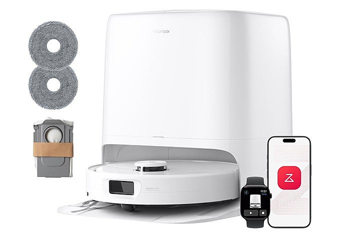 obot aspirador roborock Qrevo 2 Pro Set blanco con su base