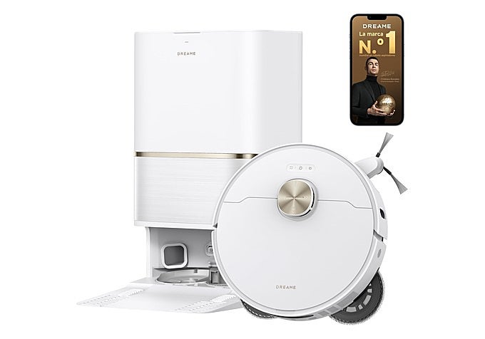 obot aspirador Dreame L50 Ultra AE con su base de limpieza