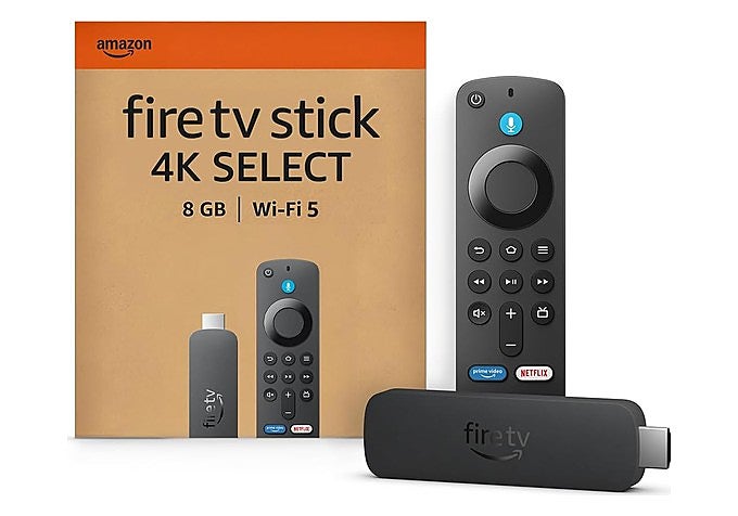 Reproductor Amazon Fire TV Stick 4K Select con su mando por voz