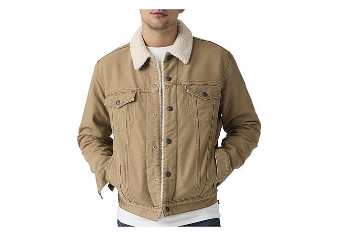 azadora vaquera Levi's Type 3 Sherpa Trucker en beige