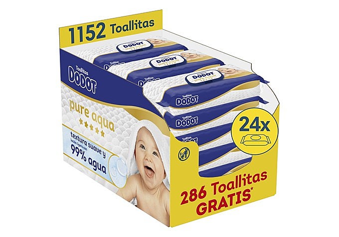 ack de toallitas para bebé Dodot Pure Aqua