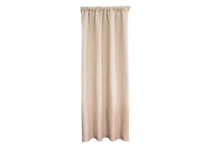 Cortinas opacas con forro térmico en color beige