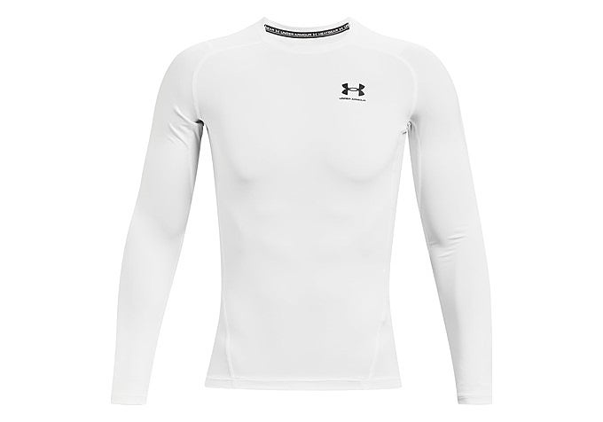 Camiseta de manga larga Under Armour HeatGear Armour en blanco