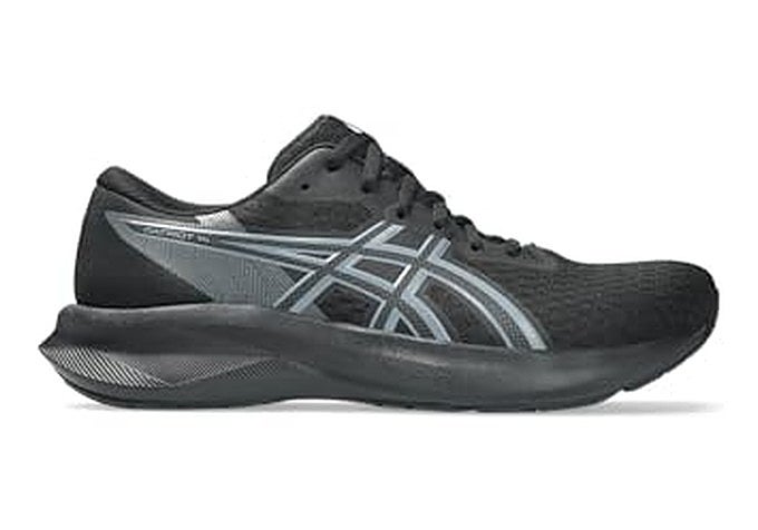 Zapatillas ASICS Patriot 14 en negro con detalles azul neón