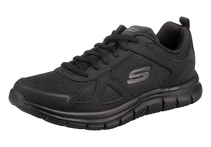 Zapatillas Skechers Track negras con cordones