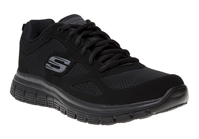 Zapatillas Skechers Burns Agoura negras de piel y malla