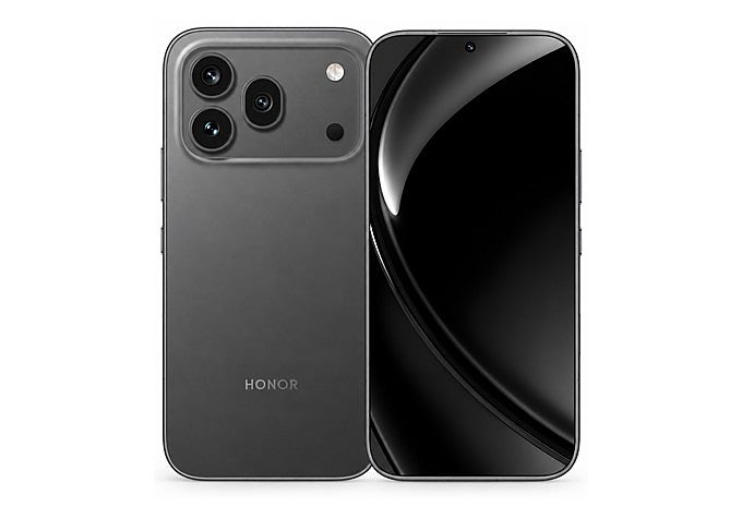 HONOR 600 Pro en negro con su triple cámara trasera