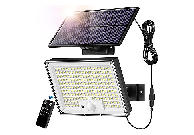 Foco solar con sensor de movimiento para exterior