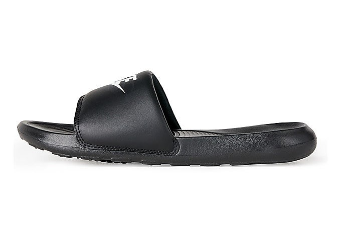 Chanclas Nike Victori One negras con logo blanco