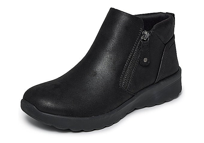 Botines negros de micropiel Skechers Lovely Vibe Fall In Bloom con cremallera lateral