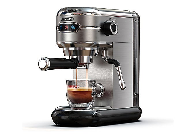 Cafetera semiautomática HiBREW H11 Super Slim de acero inoxidable