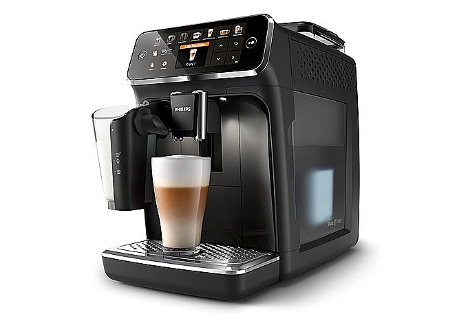 Cafetera superautomática Philips Serie 5400 con sistema de leche LatteGo en color negro
