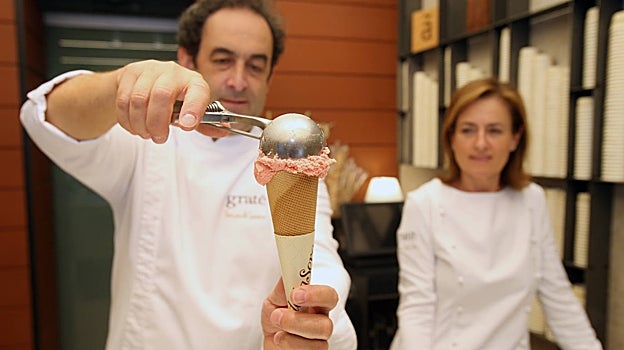 El chef Fernando Sáenz y Angelines González, en DellaSera
