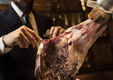 Imagen secundaria 1 - Detalles del corte del jamón