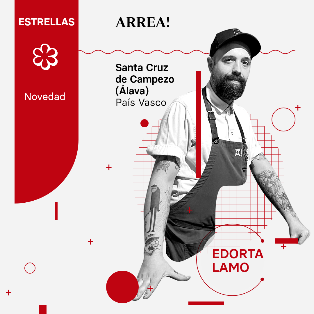 Arrea!, el restaurante de Edorta Lamo en Santa Cruz de Campezo (Álava), logra su primera estrella Michelin. 