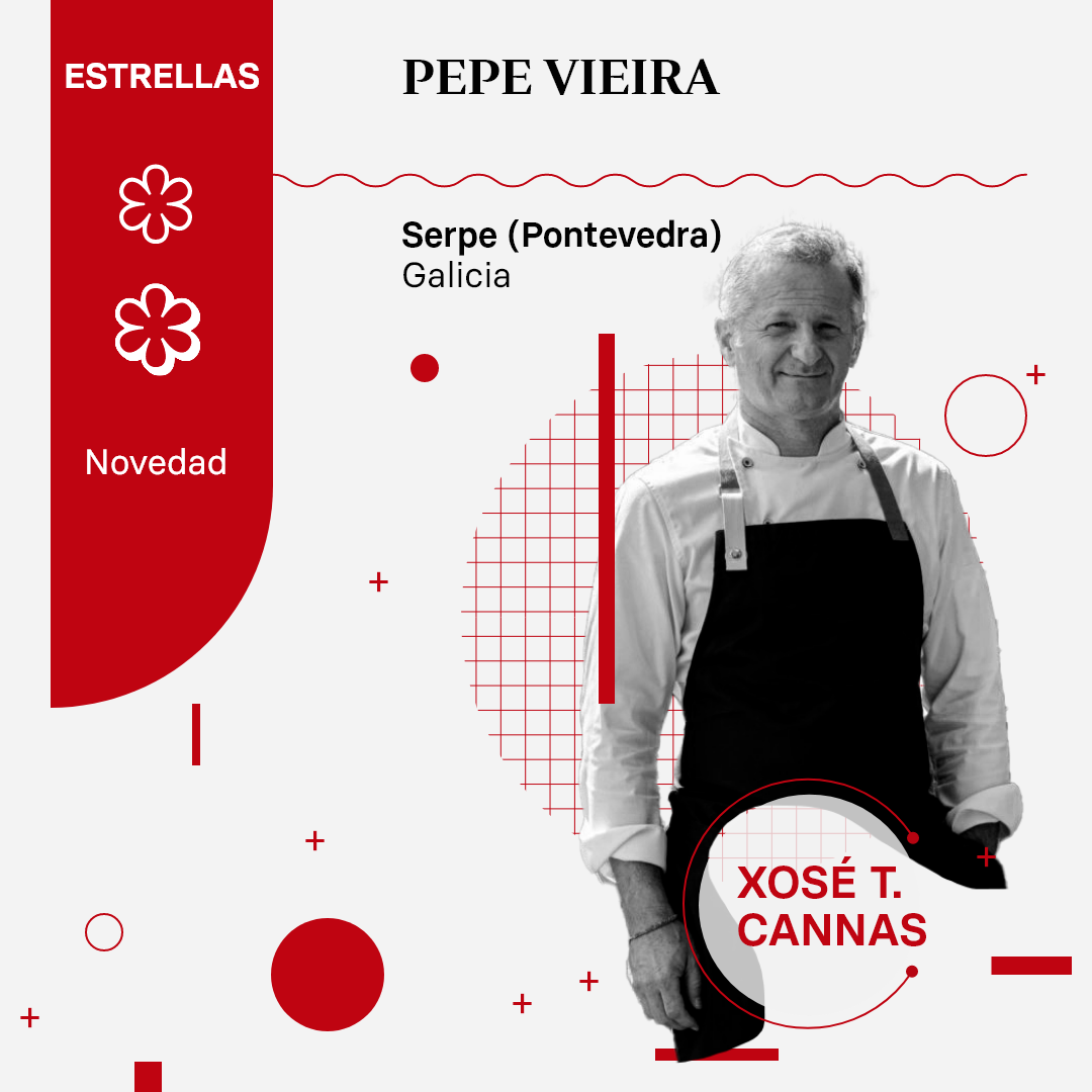 Segunda estrella Michelin para Pepe Vieira, el restaurante de Xosé T. Cannas en Serpe (Pontevedra)