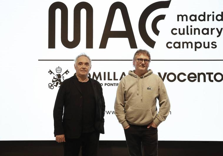 Ferran Adrià y Luis Andoni Aduriz han presentado este martes 28 de febrero el Madrid Culinary Campus.