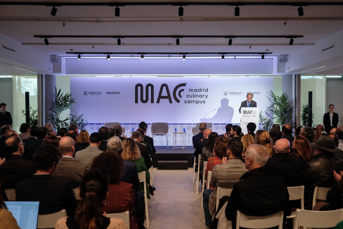 El presidente de Vocento, Ignacio Ybarra, durante la presentación del Madrid Culinary Campus