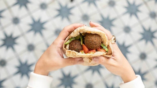 Pita de falafel de Falafería, en Madrid