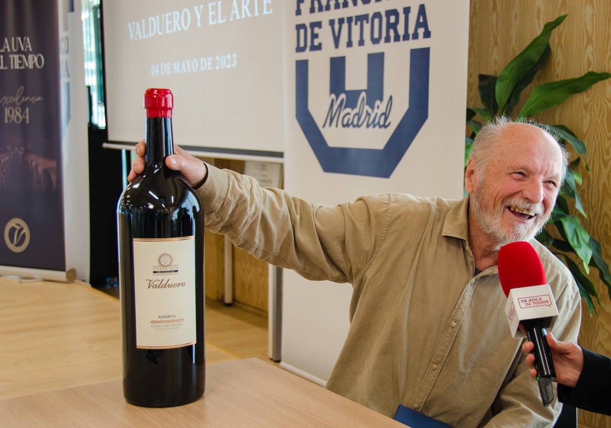 Antonio López, durante su participación como presiente de honor del jurado en el certamen 'Valduero con las Bellas Artes'