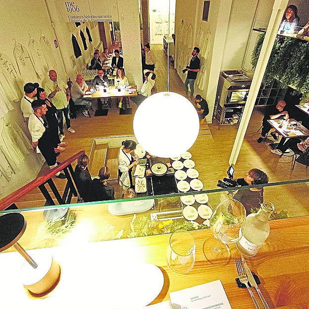 Una de las últimas cenas en la librería Montagud de Barcelona