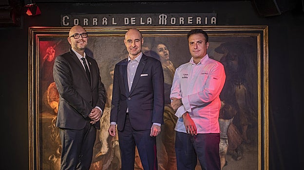 Santi Carrillo, Juan Manuel del Rey y David García en El Corral de la Morería