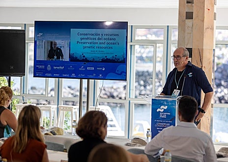 Imagen secundaria 1 - Carlos Duarte, director científico del Encuentro de los Mares. Debajo, Jesús Arrieta, investigador del Instituto Español de Oceanografía en Tenerife, y Mina Epps, directora de la Unión Internacional para la Conservación de la Naturaleza, IUCN.