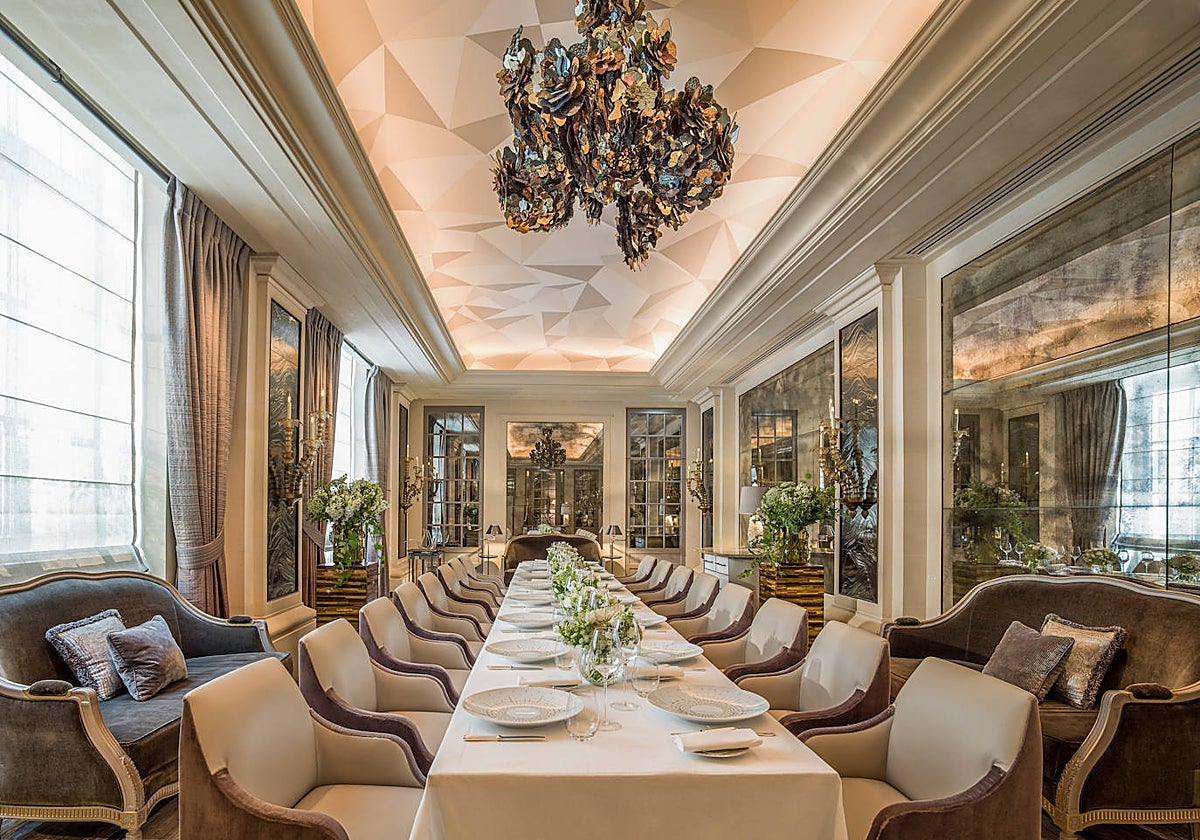 El restaurante L'Ecrin, del hotel Crillon de París