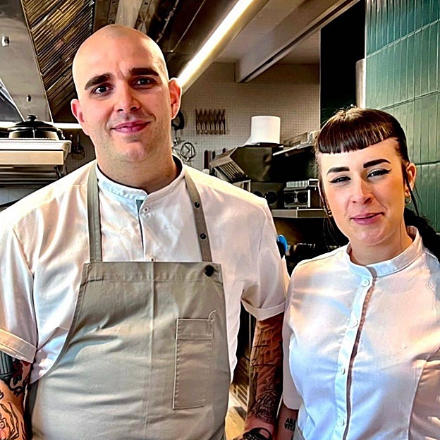 Jorge Muñoz y Sara Peral, chefs de Osa, en Madrid