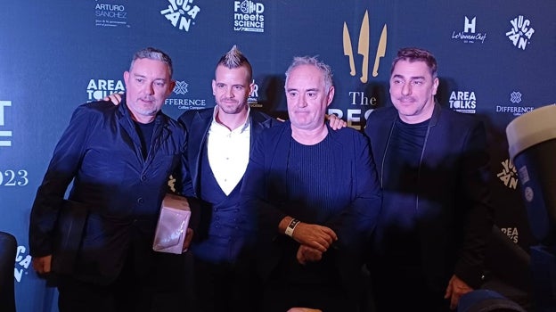 Albert Adrià, Dabiz Muñoz, Ferran Adrià y Jordi Roca en la rueda de prensa posterior a la gala de The Best Chef Awards 2023