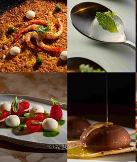 Imagen secundaria 2 - Xatruch y Castro con Ridaura. La máquina Esferiko y algunas de sus elaboraciones.